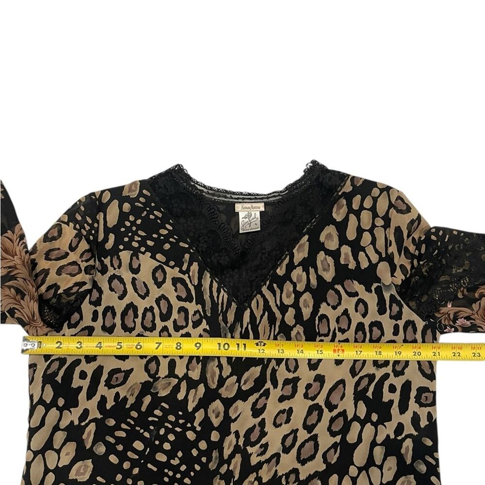 Jonquil Diane Samandi Nieman Marcus Butterfly Animal Print Lined Dress - Picture 12 of 12